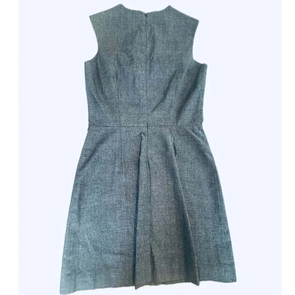 Kate Spade Saturday Sleeveless Embroidered Panel 2-Tone Chambray Dress Sz XS